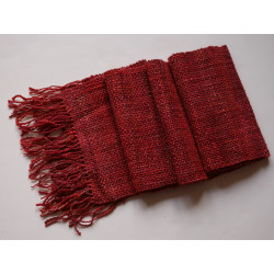écharpe tissée main artisanale laine mérinos et soie fil filé au rouet