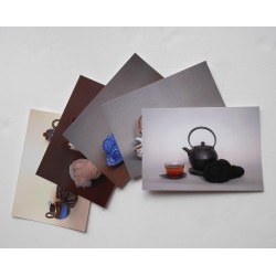 Lot de 5 cartes postales “L'art du thé”