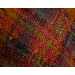 poncho laine tissage artisanal fil filé rouet