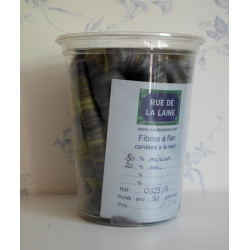 rolags pour filage artisanal mérinos soie