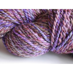 écheveau de laine mérinos et soie teint et filé à la main