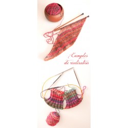 écheveau de laine shetland teint et filé à la main