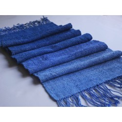 écharpe tissée main artisanale laine soie fil filé au rouet